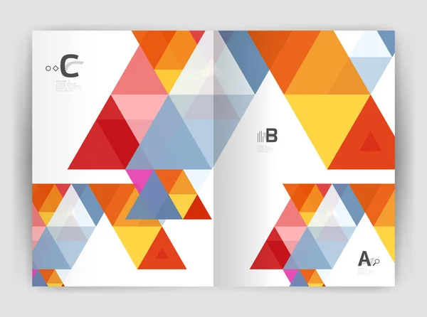 Moderne driehoek print sjabloon — Stockvector