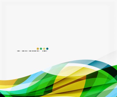 Modern geometrik dalgalı şekillerin üzerindeki ışık