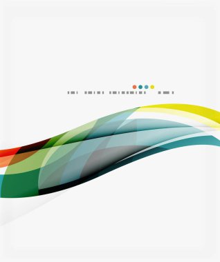 Modern geometrik dalgalı şekillerin üzerindeki ışık