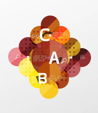 Renkli parlak daire infographics