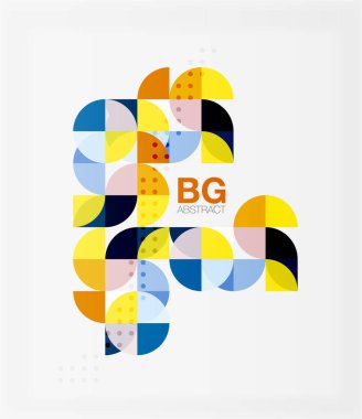 Modern zarif geometrik daireler arka plan soyut