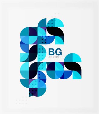 Modern zarif geometrik daireler arka plan soyut