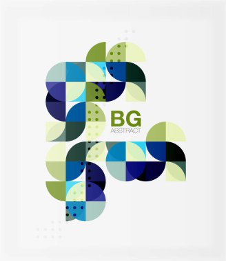 Renkli Daireler modern soyut kompozisyon metin ile. Geometrik arka plan