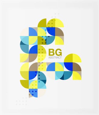 Modern zarif geometrik daireler arka plan soyut