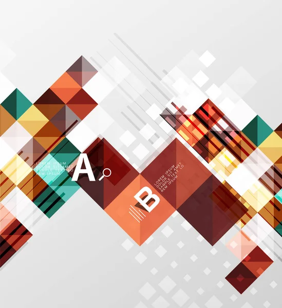 Fond abstrait géométrique moderne, carrés — Image vectorielle