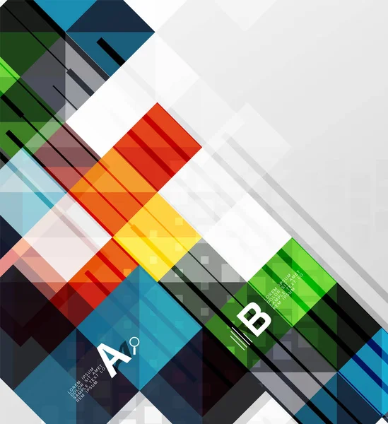 Moderno banner quadrato geometrico, sfondo astratto minimalista — Vettoriale Stock