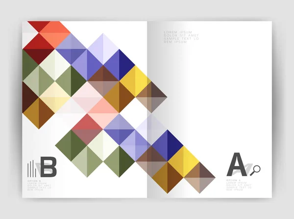 Brochure carrée minimaliste ou modèle de dépliant — Image vectorielle