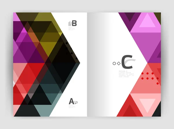 Modello di stampa triangolo moderno — Vettoriale Stock