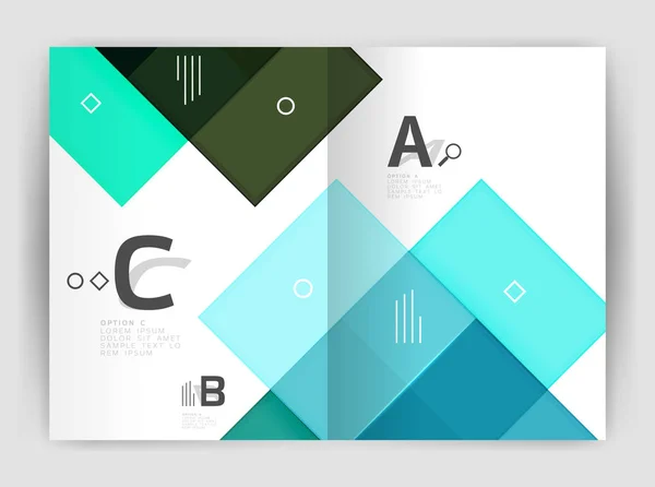 Geometrische brochure a4 business sjabloon — Stockvector