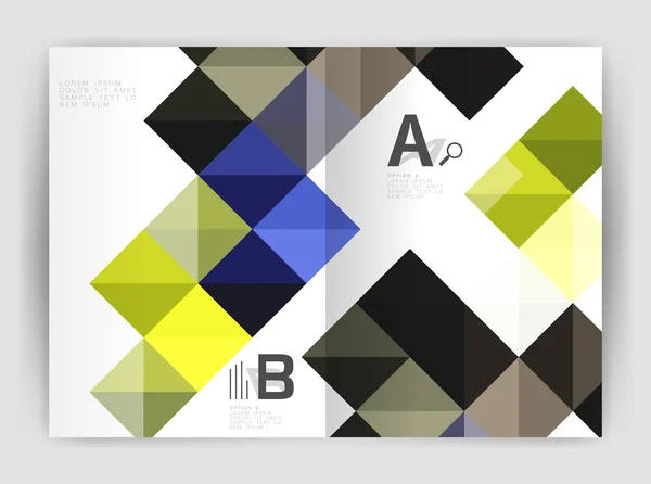 Moderne minimalistische geometrische vierkante business folder sjabloon — Stockvector