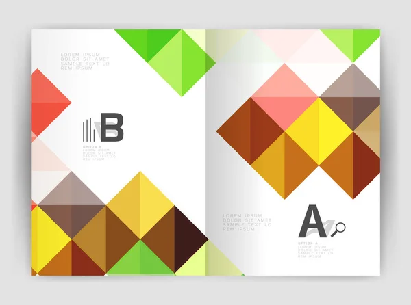 Vektor quadratischen minimalistischen abstrakten Hintergrund, Druckvorlage Business Broschüre a4 — Stockvektor