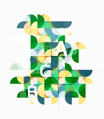 Modern geometrik arka plan, beyaz daireler