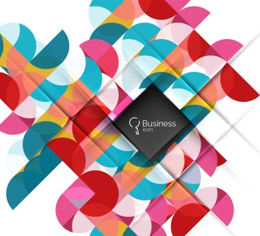 Geometrik şekil üzerinde beyaz vektör