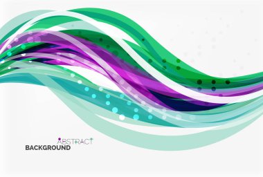 Zarif renkli dalga, çizgili