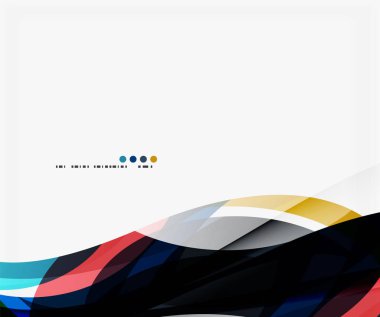 Modern yaratıcı eğri arka plan kopya alanı ile