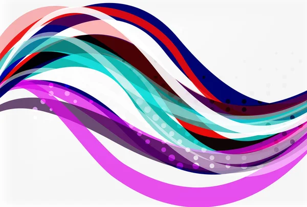 Elegante ola de colores, rayas — Vector de stock