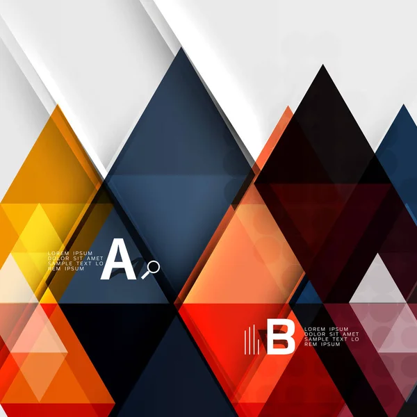 Triangle geometric infographic banner — Stock Vector