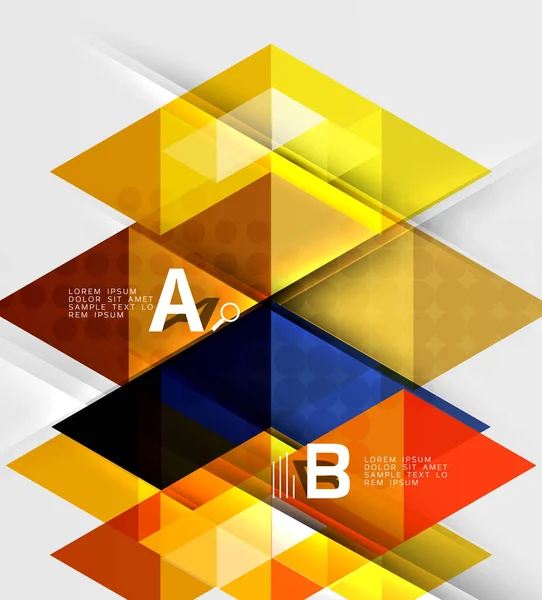Banner de infografía geométrica triangular — Archivo Imágenes Vectoriales