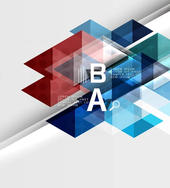 Bandiera infografica geometrica triangolare — Vettoriale Stock