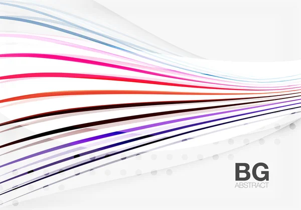 ベクトル色のストライプ、波ラインのモダンな幾何学的な背景 — ストックベクタ