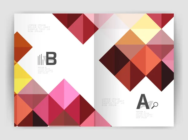 Квадратна щорічна брошура звіту a4 print template — стоковий вектор