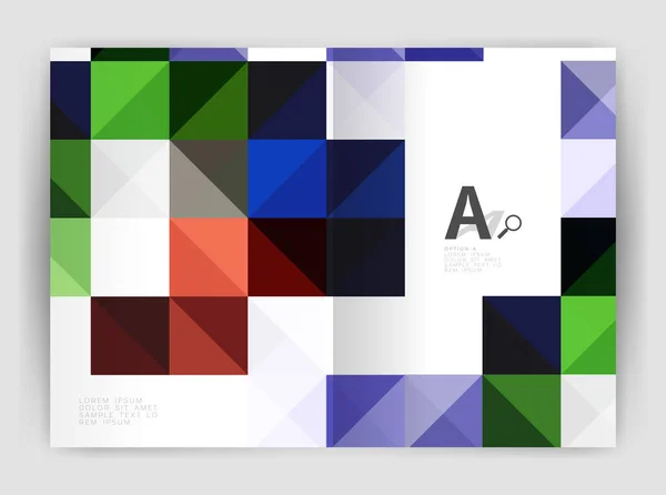 Fyrkantig årsredovisning broschyr a4 skriva ut mall — Stock vektor