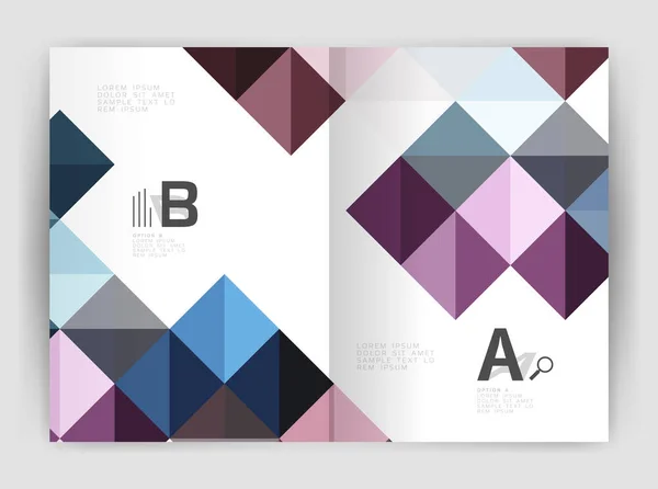 Vektor quadratische Broschüre, Business a4 Druckvorlage — Stockvektor