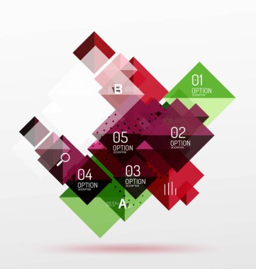 Renkli kareler çakışan tekrarlama