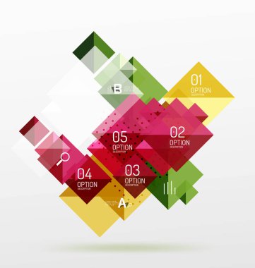 Renkli kareler çakışan tekrarlama