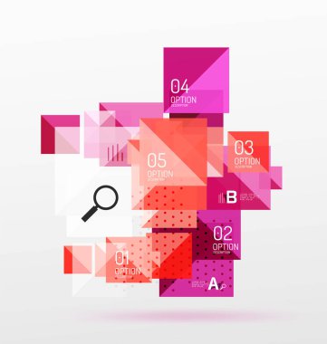 Renkli kareler çakışan tekrarlama