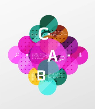 Daire modern geometri Infographic arka plan