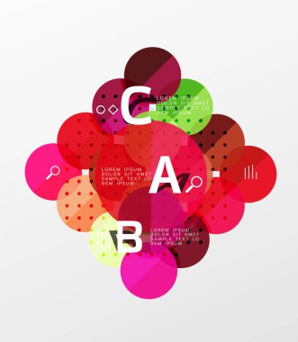 Yuvarlak modern daire seçeneği Infographic diyagramı