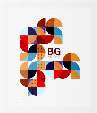 Modern geometrik daire arka plan