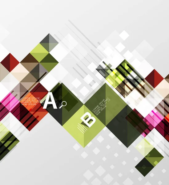Moderne quadratische abstrakte Hintergrund — Stockvektor