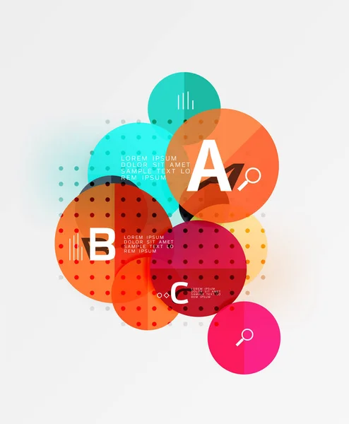 Rotondo cerchio moderno opzione diagramma infografico — Vettoriale Stock