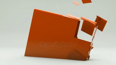 Kare duvar geçiş, geometrik soyut dönüştürme kırık