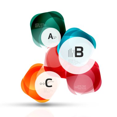 Parlak soyut öğeler