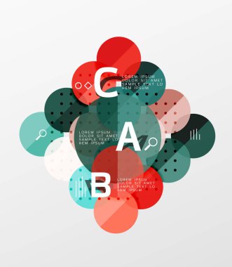 Vektör daire kabarcıklar modern geometrik arka plan