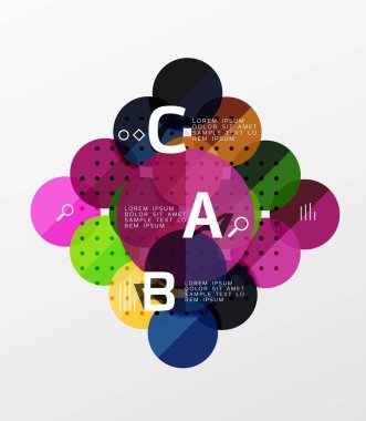 Vektör daire kabarcıklar modern geometrik arka plan