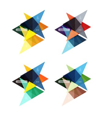 Vektör renkli ok seçeneği infographics şablonları ayarlamak