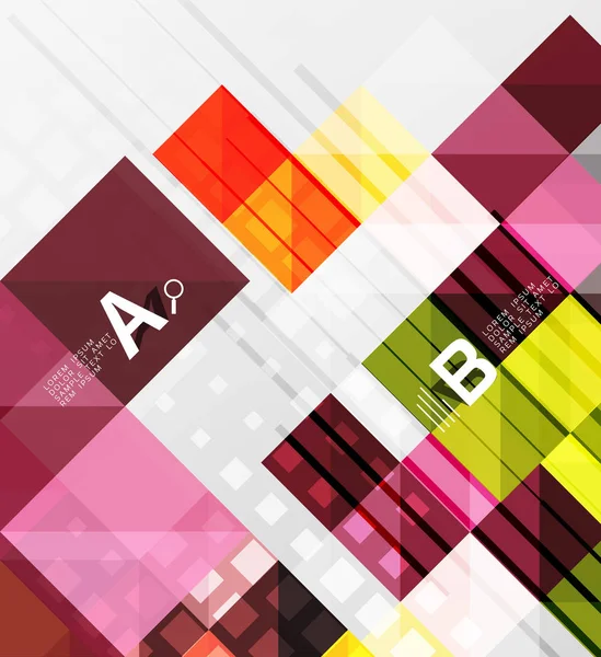 Moderne geometrische plein banner, minimalistische abstracte achtergrond — Stockvector