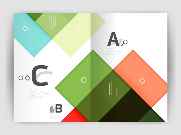 Zakelijke a4 business brochure geometrische sjabloon — Stockvector