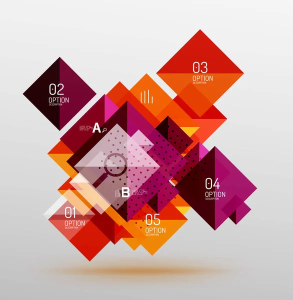 Moderne vierkante samenstelling, abstracte banner — Stockvector