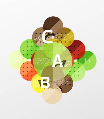 Renkli parlak daire infographics