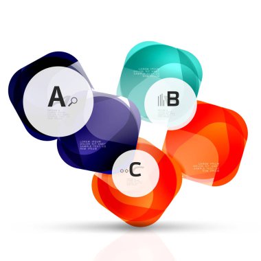 Vektör parlak boş web seçenek kutuları