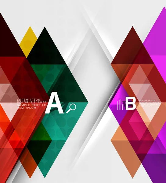 Banner de infografía geométrica triangular — Vector de stock