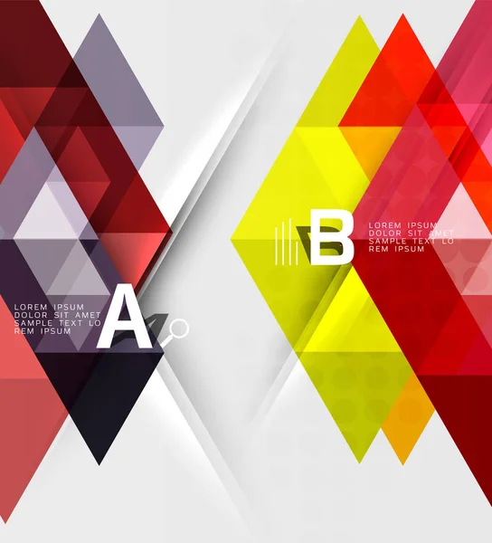 Banner de infografía geométrica triangular — Archivo Imágenes Vectoriales