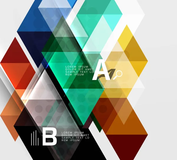 Bannière infographique géométrique triangulaire — Image vectorielle