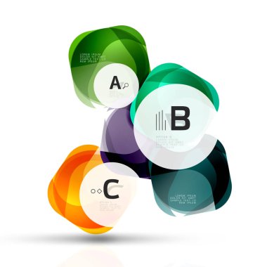 Vektör parlak kare öğeleri