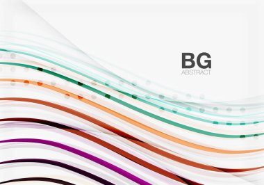 Vektör renk çizgili, modern geometrik arka plan dalga hatları